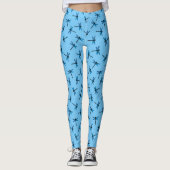 Japanse dragonfly, saffierblauw Leggings (Voorkant)