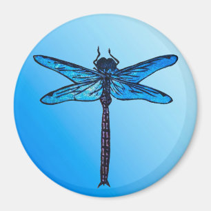 Japanse dragonfly, saffierblauw Magneet