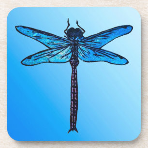 Japanse dragonfly, saffierblauw Onderzetter