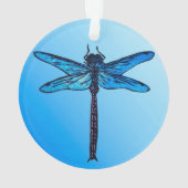  Japanse dragonfly, saffierblauw Ornament (achterkant)