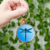  Japanse dragonfly, saffierblauw Sleutelhanger (Hand)