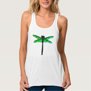 Japanse Dragonfly, smaragdgroen Tanktop