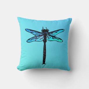 Japanse dragonfly, turkooisblauw Kussen