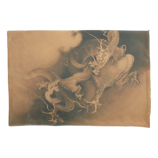  Japanse Dragons strijd Kussensloop (Voorkant)