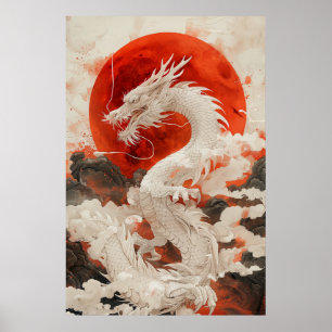Japanse Draken Ukiyo-e – Mythologische Power Poste Poster