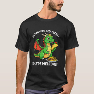 Japanse Draken Vlam Gegrilde Taco Draak T-shirt