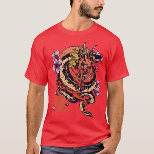 Japanse drakenstijl Tattoo T-shirt