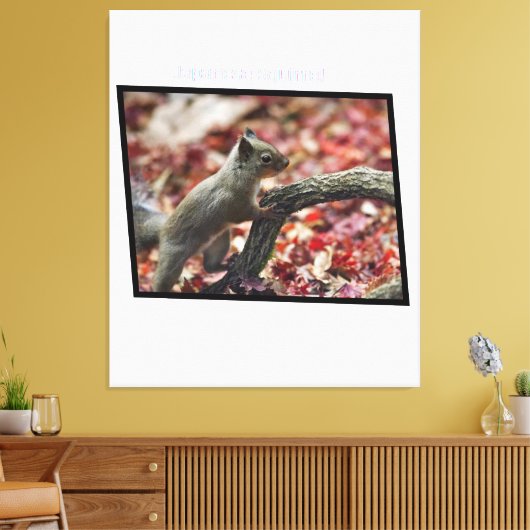 Japanse eekhoorn canvas afdruk (Insitu (Woonkamer))