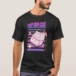 japanse esthetiek aardbei melk shake t-shirt