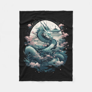 Japanse Esthetische Draak Japanse Kunst Japan Tatt Fleece Deken