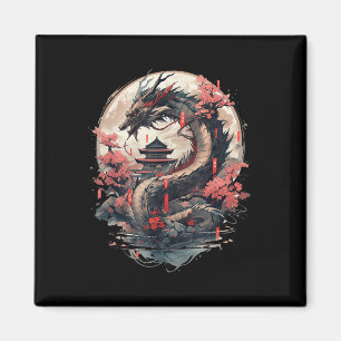 Japanse Esthetische Draak Japanse Kunst Japan Tatt Magneet