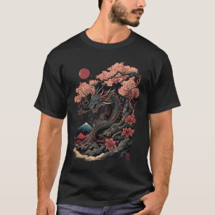 Japanse Esthetische Draak Japanse Kunst Japan Tatt T-shirt