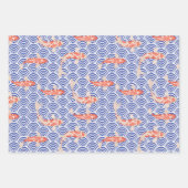 Japanse esthetische Koi Fish Inpakpapier Vel (Voorkant)