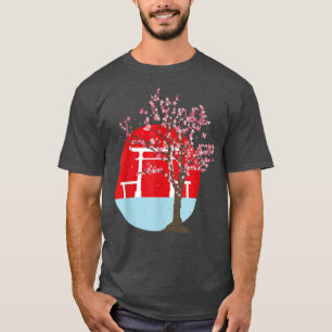Japanse esthetische roze lasterbloem Sakura Japan T-shirt