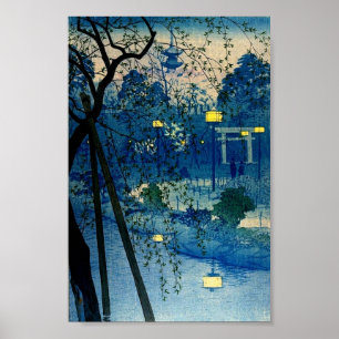  Japanse Evening Woodblock Art Ukiyo-E Poster