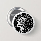 Japanse familie Crest-Dragon Ronde Button 5,7 Cm (Voorkant /achterkant)