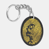 Japanse familie Crest-Dragon Sleutelhanger (Voorkant Links)