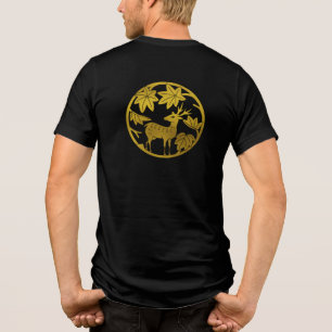 Japanse familie Crest-Japanse esdoorn en herten Tri-Blend Shirt