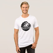 Japanse familie Crest-Wave Tri-Blend Shirt (Voorkant volledig)