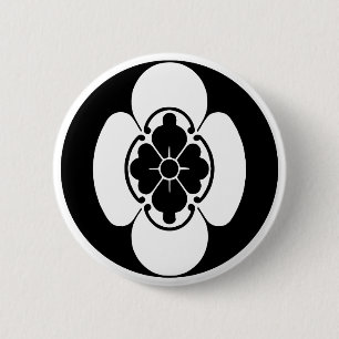 Japanse familiekust (KAMON) van de Hotta's Ronde Button 5,7 Cm