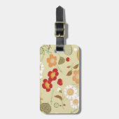 Japanse Floral Kimono Pattern Fine Art Bagagelabel (Voorkant verticaal)