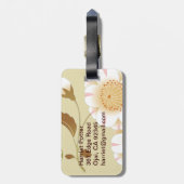 Japanse Floral Kimono Pattern Fine Art Bagagelabel (Achterkant verticaal)