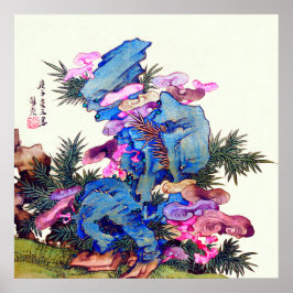 Japanse Fungus on Bamboo door Hayashi Rōen Poster