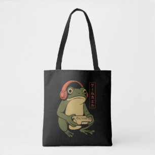Japanse Gamer Kikker Grappige Vintage Gaming Draagtas