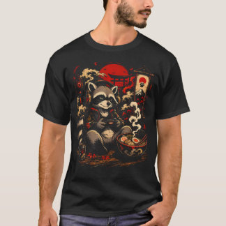 Japanse Gamer Wasbeer Grappige Anime n Jongens T-shirt