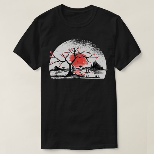 Japanse garden torii japanese samurai t-shirt (Design voorkant)