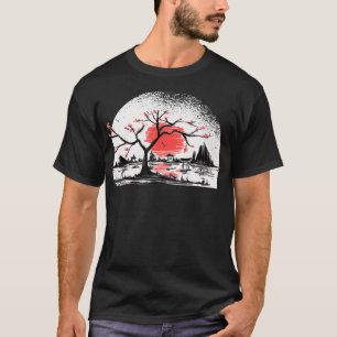 Japanse garden torii japanese samurai t-shirt