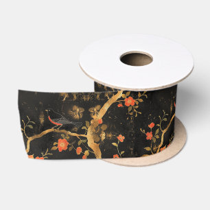Japanse geïnspireerde Golden Tree Branch & Blossom Lint
