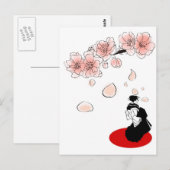 japanse geisha briefkaart (Voorkant / Achterkant)