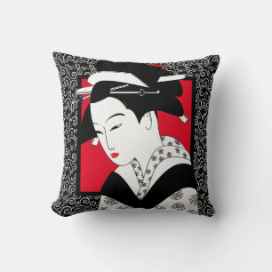 Japanse Geisha Dame Rol Kussen
