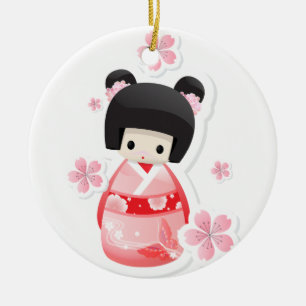Japanse geisha Doll Ornament