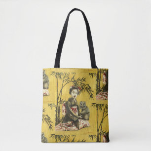 Japanse Geisha en Demon Canvas tas