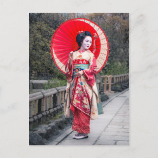 Japanse Geisha in Kyoto Briefkaart