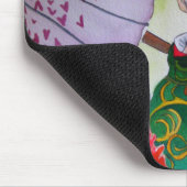 Japanse Geisha-kunst met kimono en paraplu Muismat (Hoek)