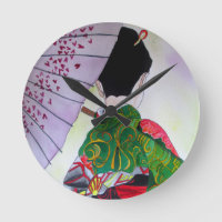 Japanse Geisha-kunst met kimono en paraplu
