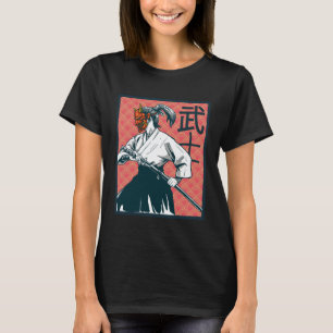 Japanse Geisha Kunstwerk Japanse Onna musha Retr T-shirt