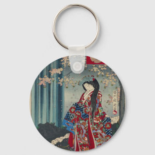 Japanse Geisha Lady Japan Art Cool Classic Sleutelhanger