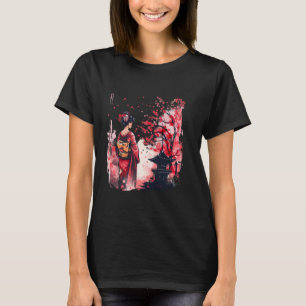 Japanse Geisha Sakura Cherry Blossom Pagoda Geish T-shirt