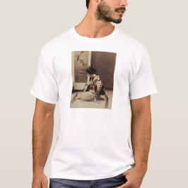 Japanse geisha speelt de shamisen t-shirt