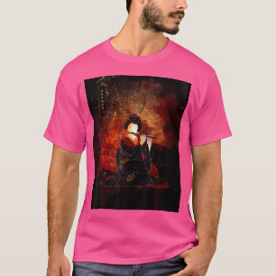 Japanse Geisha speelt Shakuhachi fluit T-shirt
