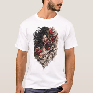 Japanse Geisha Tattoo T-shirt | Traditionele Irezu