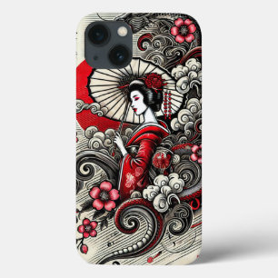 Japanse Geisha Telefoonhoes - Elegant Art Design iPhone 13 Hoesje