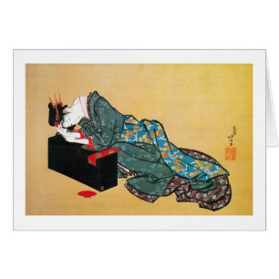 Japanse Geisha Woman, Hokusai, Ukiyo-e