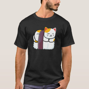 Japanse Gelukskat Maneki Neko Feng Shui ??? Sushi T-shirt