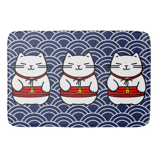 Japanse gelukskat of Maneki-Neko Badmat (Voorkant)