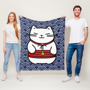 Japanse gelukskat of Maneki-Neko Fleece Deken